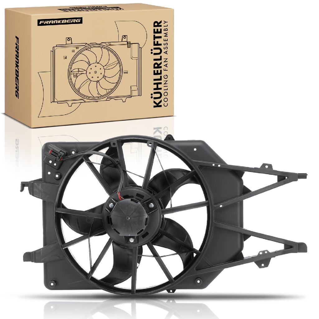 Frankberg 1x Motorkühller Einfachlüfter mit Kühlerlüfterrahmen Ford Focus DAW DFW DNW Turnier DNW 1.8L