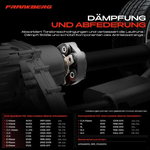 1x Gelenkscheibe Hardyscheibe Kardanwelle für Mercedes-Benz W203 W204 CL203 S202 Bild 1x Gelenkscheibe Hardyscheibe Kardanwelle für Mercedes-Benz W203 W204 CL203 S202