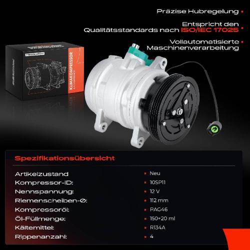 1x Klimakompressor für Kia Picanto BA SA Hyundai Atos MX 1.0L 1.1L 1998-2011 Bild 1x Klimakompressor für Kia Picanto BA SA Hyundai Atos MX 1.0L 1.1L 1998-2011