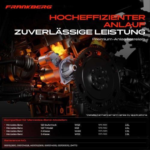 1x Magnetschalter Starter für Mercedes-Benz W123 S123 W126 W460 2.5L 2.7L Bild 1x Magnetschalter Starter für Mercedes-Benz W123 S123 W126 W460 2.5L 2.7L