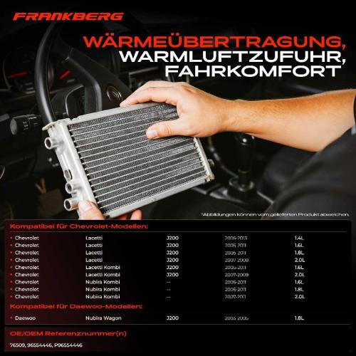1x Wärmetauscher Innenraumheizung für Chevrolet Lacetti Nubira Daewoo Lacetti Bild 1x Wärmetauscher Innenraumheizung für Chevrolet Lacetti Nubira Daewoo Lacetti