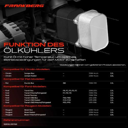 1x Ölkühler Motoröl für Ford Transit Fiat Ducato Peugeot Citroën Bild 1x Ölkühler Motoröl für Ford Transit Fiat Ducato Peugeot Citroën