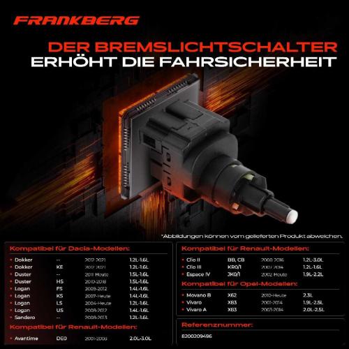 1x Bremslichtschalter für Renault Clio Twingo Opel Vivaro Movano B Dacia Logan Bild 1x Bremslichtschalter für Renault Clio Twingo Opel Vivaro Movano B Dacia Logan