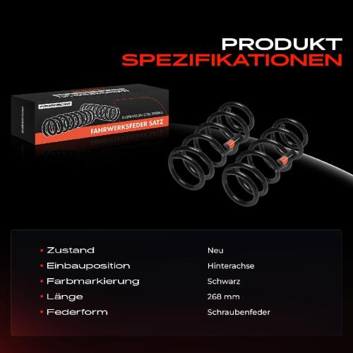 Frankberg 2x Fahrwerksfeder Hinterachse für MINI Mini Countryman R60 1.6L 2.0L 2010-2016 Bild Frankberg 2x Fahrwerksfeder Hinterachse für MINI Mini Countryman R60 1.6L 2.0L 2010-2016