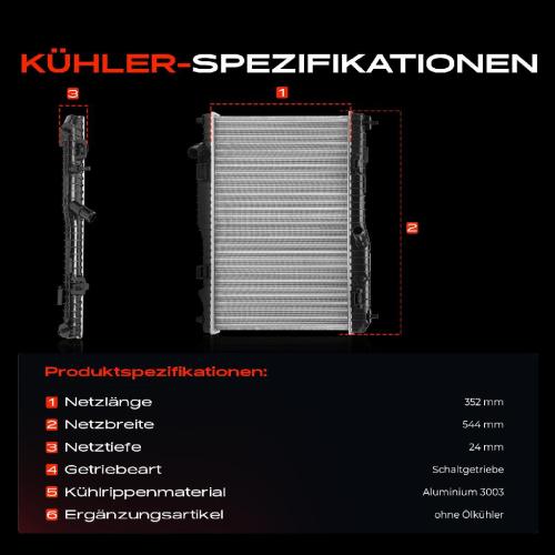 1x Kühler Wasserkühler Motorkühler für Ford B-Max Ecosport Fiesta 6 Tourneo Courier Bild 1x Kühler Wasserkühler Motorkühler für Ford B-Max Ecosport Fiesta 6 Tourneo Courier