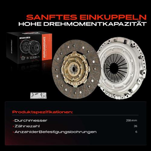 Frankberg 1x Kupplungssatz für VW Crafter Bus SYI SYJ Crafter Kasten MAN TGE Bus TGE Kasten TGE Pritsche/Fahrgestell UZ Bild Frankberg 1x Kupplungssatz für VW Crafter Bus SYI SYJ Crafter Kasten MAN TGE Bus TGE Kasten TGE Pritsche/Fahrgestell UZ