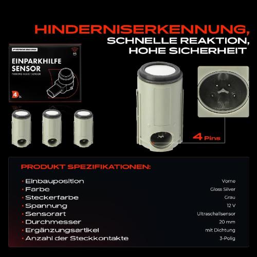 4x Parksensor PDC Sensor Vorne für Mercedes-Benz E-Klasse W210 VF210 S210 E 220 CDI Bild 4x Parksensor PDC Sensor Vorne für Mercedes-Benz E-Klasse W210 VF210 S210 E 220 CDI