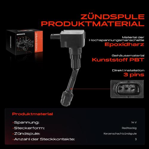 Frankberg 1x Zündmodul Zündspule für Ford B-Max C-Max II Ecosport Fiesta VI Focus III Stufenheck Turnier Bild Frankberg 1x Zündmodul Zündspule für Ford B-Max C-Max II Ecosport Fiesta VI Focus III Stufenheck Turnier
