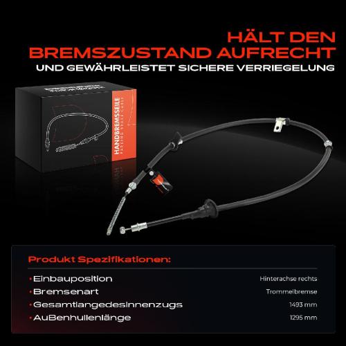 1x Seilzug Feststellbremse Hinterachse rechts für Hyundai Accent II LC Stufenheck 2000-2005 Bild 1x Seilzug Feststellbremse Hinterachse rechts für Hyundai Accent II LC Stufenheck 2000-2005