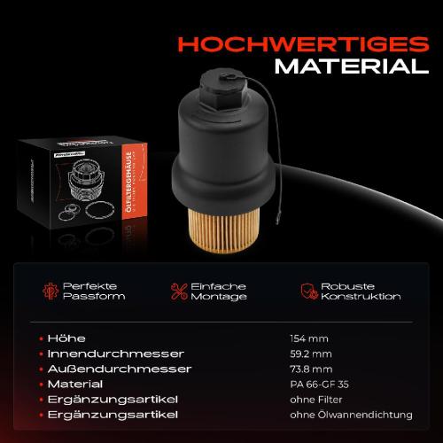 1x Ölfiltergehäuse Deckel für VW Golf 5 6 1K 5K Passat Audi A3 A4 Q3 TT Bild 1x Ölfiltergehäuse Deckel für VW Golf 5 6 1K 5K Passat Audi A3 A4 Q3 TT