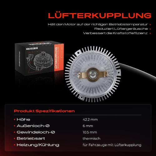 1x Lüfterkupplung Kühlerlüfte für Mercedes-Benz G-Klasse W463 Ssangyong Korando KJ Bild 1x Lüfterkupplung Kühlerlüfte für Mercedes-Benz G-Klasse W463 Ssangyong Korando KJ