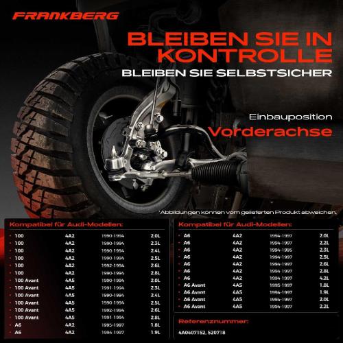 1x Querlenker Vorderachse für Audi 100 Avant A6 2.3L 2.4L 2.5L 2.6L 2.8L 2.2L 4.2L 1990-1997 Bild 1x Querlenker Vorderachse für Audi 100 Avant A6 2.3L 2.4L 2.5L 2.6L 2.8L 2.2L 4.2L 1990-1997