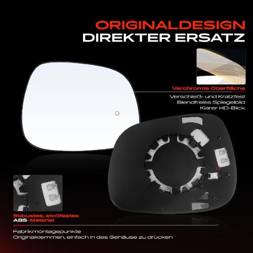 1x Spiegelglas Außenspiegel links für BMW X1 E84 X3 E83 F25 2005-2017 Bild 1x Spiegelglas Außenspiegel links für BMW X1 E84 X3 E83 F25 2005-2017