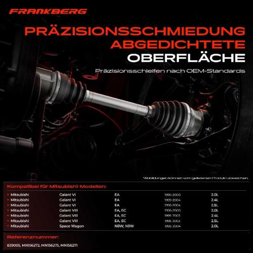 1x Antriebswelle Gelenksatz Vorderachse für Mitsubishi Galant VI EA Space Wagon N8W N9W Bild 1x Antriebswelle Gelenksatz Vorderachse für Mitsubishi Galant VI EA Space Wagon N8W N9W