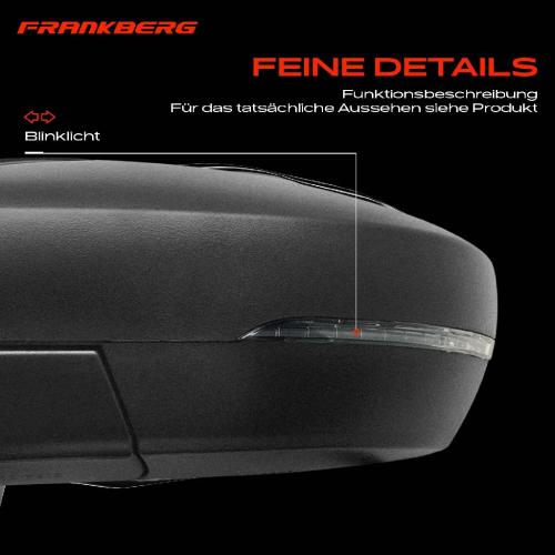 Frankberg 1x Außenspiegel Links für VW Polo Van 6C1 6R1 602 604 612 614 2009-2022 Bild Frankberg 1x Außenspiegel Links für VW Polo Van 6C1 6R1 602 604 612 614 2009-2022