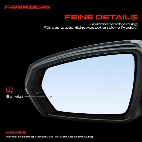 Frankberg 1x Außenspiegel Links für VW Polo AE1 AW1 BZ1 1.0L 1.5L 1.6L 2.0L Bj ab 2017 Bild Frankberg 1x Außenspiegel Links für VW Polo AE1 AW1 BZ1 1.0L 1.5L 1.6L 2.0L Bj ab 2017