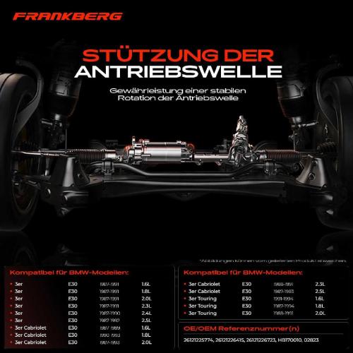 1x Lagerung Gelenkwelle Kardanwellenlager für BMW 3er E30 Cabriolet 5er E34 7er E32 Bild 1x Lagerung Gelenkwelle Kardanwellenlager für BMW 3er E30 Cabriolet 5er E34 7er E32