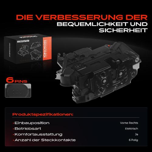 1x Türschloss Vorne Rechts für VW UP! 121 122 123 BL1 BL2 BL3 Seat Mii KE1 KF1 Skoda Citigo NF1 1.0L 2011-2023 Bild 1x Türschloss Vorne Rechts für VW UP! 121 122 123 BL1 BL2 BL3 Seat Mii KE1 KF1 Skoda Citigo NF1 1.0L 2011-2023