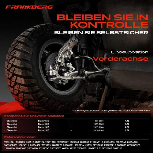 1x Querlenker Satz Vorderachse für Chevrolet Blazer S10 4.3L 1994-2005 Bild 1x Querlenker Satz Vorderachse für Chevrolet Blazer S10 4.3L 1994-2005