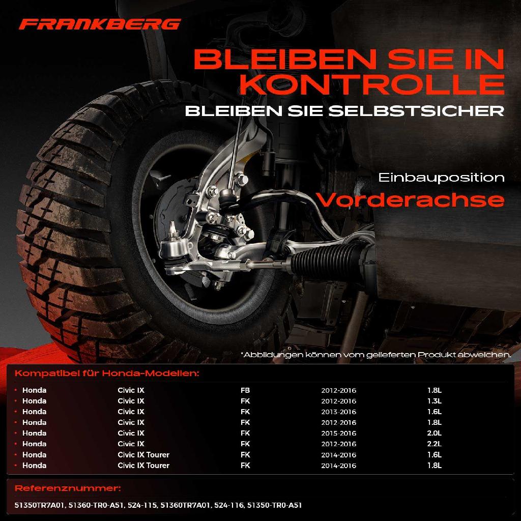 1x Querlenker Satz Vorderachse für Honda Civic IX Stufenheck Tourer 1.3L 1.6L 1.8L 2.0L 2.2L 2012-2016