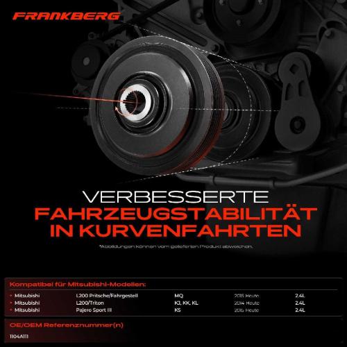 1x Riemenscheibe Kurbelwelle für Mitsubishi L200/Triton KJ KK KL Pajero Sport III Bild 1x Riemenscheibe Kurbelwelle für Mitsubishi L200/Triton KJ KK KL Pajero Sport III