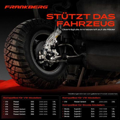 Frankberg 1x Achsschenkel Radaufhängung Vorderachse Links für VW Passat Variant 3B3 3B6 Skoda Superb I 3U4 2000-2008 Bild Frankberg 1x Achsschenkel Radaufhängung Vorderachse Links für VW Passat Variant 3B3 3B6 Skoda Superb I 3U4 2000-2008