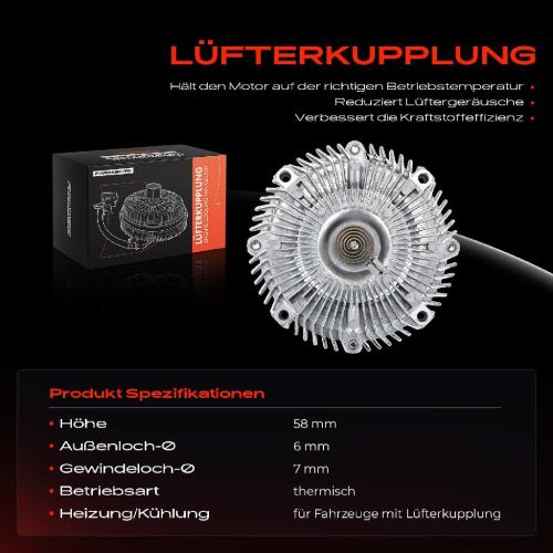 1x Lüfterkupplung Kühlerlüfte für Nissan Patrol GR IV GR Y60 1988-1997 4.2L Bild 1x Lüfterkupplung Kühlerlüfte für Nissan Patrol GR IV GR Y60 1988-1997 4.2L