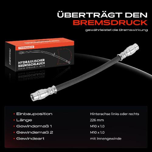 Frankberg 2x Bremsschlauch Bremsschläuche Hinterachse Links oder Rechts für Peugeot 206 Opel Vivaro Renault Fiat Bild Frankberg 2x Bremsschlauch Bremsschläuche Hinterachse Links oder Rechts für Peugeot 206 Opel Vivaro Renault Fiat