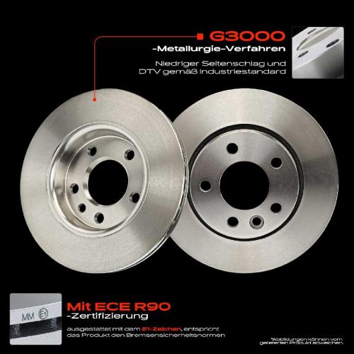 2x Bremsscheiben Hinterachse für VW Multivan V VI Transporter Bus Kasten Pritsche/Fahrgestell Bild 2x Bremsscheiben Hinterachse für VW Multivan V VI Transporter Bus Kasten Pritsche/Fahrgestell