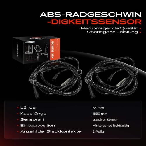 2x ABS Sensor Hinterachse beidseitig für Land Rover Defender Cabrio Pick-up Station Wagon 2.4L 2.2L 2006-2016 Bild 2x ABS Sensor Hinterachse beidseitig für Land Rover Defender Cabrio Pick-up Station Wagon 2.4L 2.2L 2006-2016
