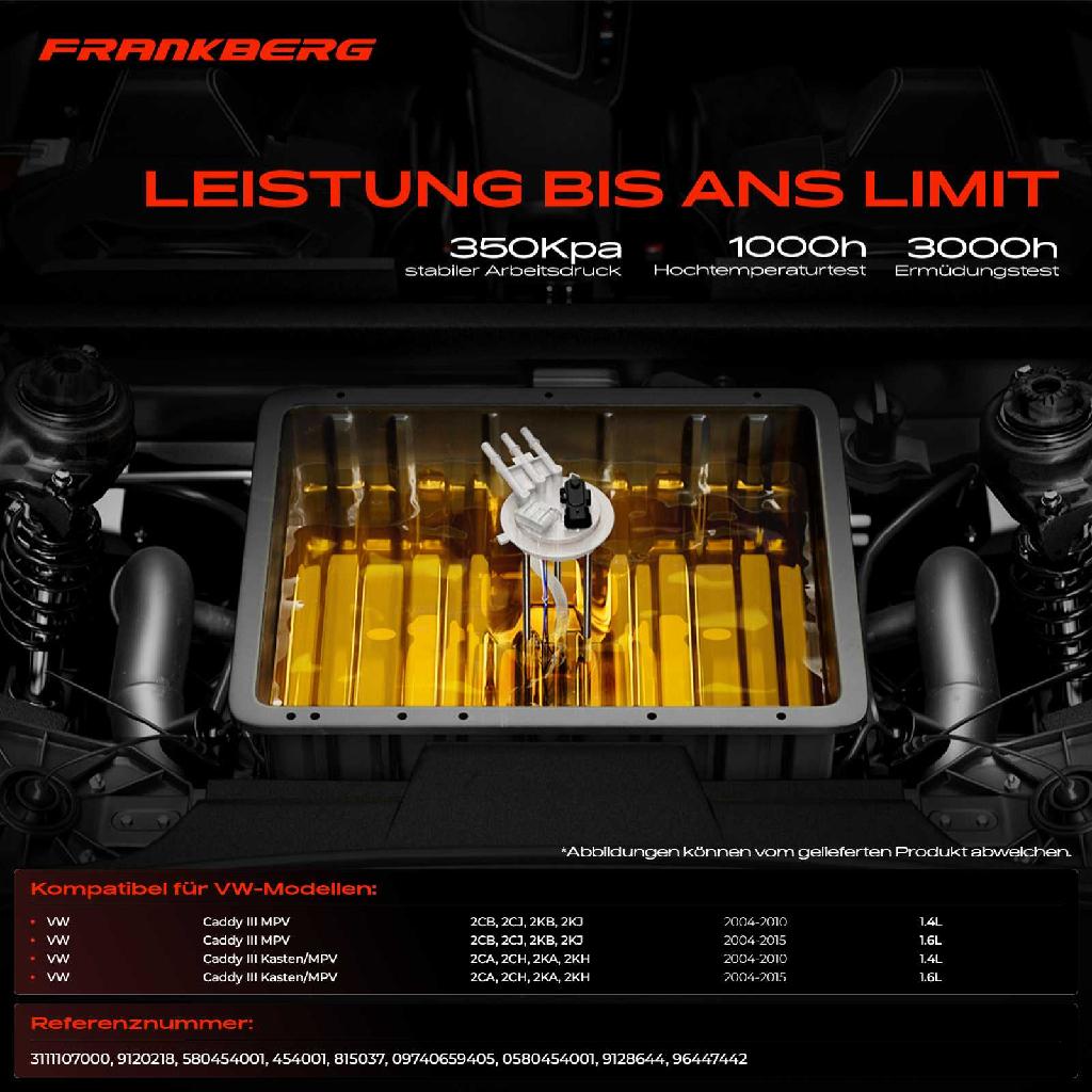 1x Kraftstoffpumpe für VW Caddy III MPV Kasten/MPV 1.4L 1.6L 2004-2015