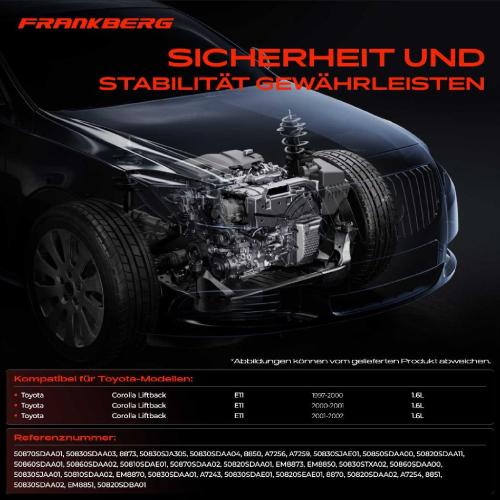1x Getriebelagerlager Motorlager Vorne und Hinten für Toyota Corolla Liftback E11 1.6L 1997-2002 Bild 1x Getriebelagerlager Motorlager Vorne und Hinten für Toyota Corolla Liftback E11 1.6L 1997-2002