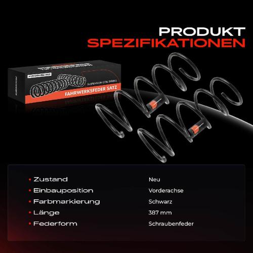 Frankberg 2x Fahrwerksfeder Vorderachse für Toyota Avensis T22 Liftback Station Wagon 1997-2003 Bild Frankberg 2x Fahrwerksfeder Vorderachse für Toyota Avensis T22 Liftback Station Wagon 1997-2003