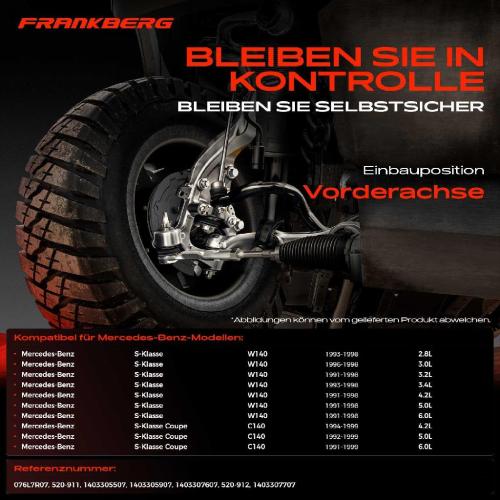 1x Querlenker Satz Vorderachse für Mercedes-Benz S-Klasse W140 S-Klasse Coupe C140 1991-1999 Bild 1x Querlenker Satz Vorderachse für Mercedes-Benz S-Klasse W140 S-Klasse Coupe C140 1991-1999