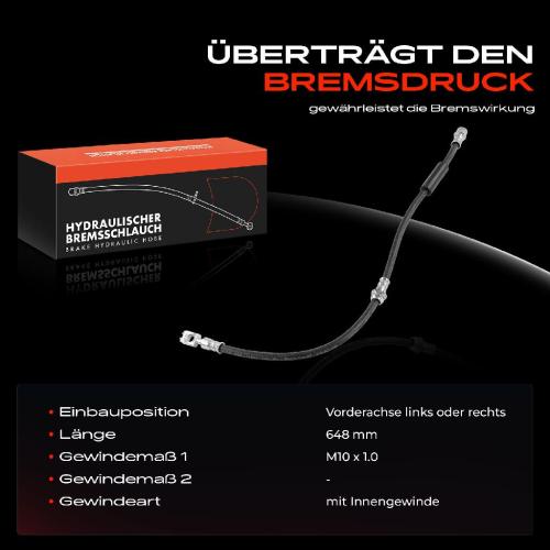 1x Bremsschlauch Bremsschläuche Vorderachse Links oder Rechts für Audi TT Roadster 8J3 8J9 1.8L 2.0L Bild 1x Bremsschlauch Bremsschläuche Vorderachse Links oder Rechts für Audi TT Roadster 8J3 8J9 1.8L 2.0L
