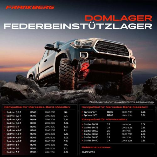 1x Domlager Federbeinstütz lager für VW Mercedes Sprinter 3-T 3,5-T 4,6-T 5-T Bild 1x Domlager Federbeinstütz lager für VW Mercedes Sprinter 3-T 3,5-T 4,6-T 5-T