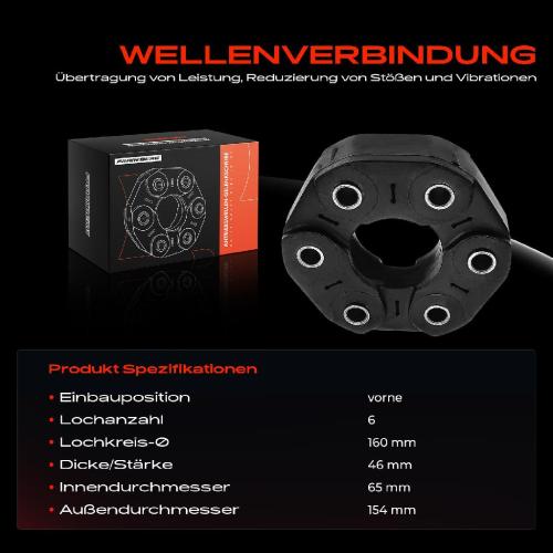 1x Gelenkscheibe Hardyscheibe Kardanwelle Vorne für Ford Transit FD FA FM Transit V363 FCD FAD Bild 1x Gelenkscheibe Hardyscheibe Kardanwelle Vorne für Ford Transit FD FA FM Transit V363 FCD FAD