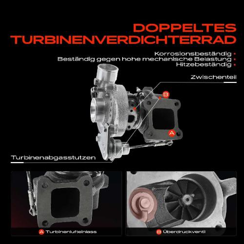 Frankberg 1x Abgasturbolader für Toyota 4 Runner Hiace III Bus IV IV Kasten IV Pritsche/Fahrgestell Bild Frankberg 1x Abgasturbolader für Toyota 4 Runner Hiace III Bus IV IV Kasten IV Pritsche/Fahrgestell