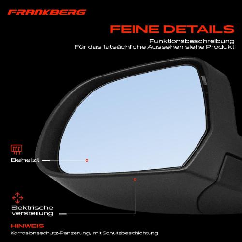 Frankberg 1x Außenspiegel Links für Dacia Duster Kasten HS 1.5L 1.6L 2010-2012 Bild Frankberg 1x Außenspiegel Links für Dacia Duster Kasten HS 1.5L 1.6L 2010-2012