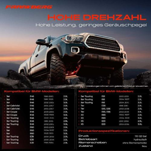 1x Servopumpe hydraulisch für BMW 3er E46 5er E39 E60 E61 7er E65 E66 E67 E38 X3 E83 X5 E53 Bild 1x Servopumpe hydraulisch für BMW 3er E46 5er E39 E60 E61 7er E65 E66 E67 E38 X3 E83 X5 E53