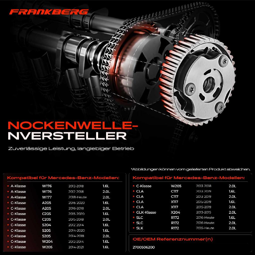 1x Nockenwellenversteller für Mercedes-Benz W176 W246 W205 C117 W212