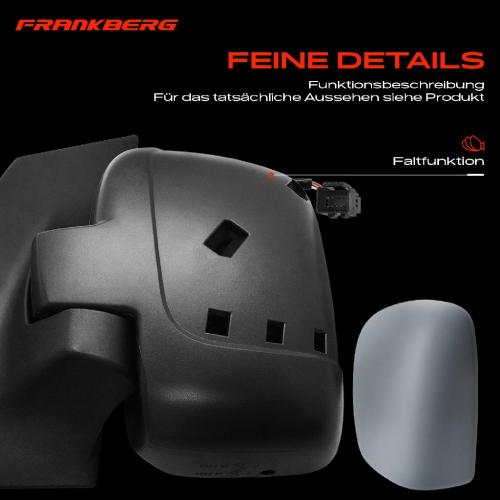 Frankberg 1x Außenspiegel Links für Citroën Jumpy Kasten Fiat Scudo Bus Pritsche Peugeot Expert Bild Frankberg 1x Außenspiegel Links für Citroën Jumpy Kasten Fiat Scudo Bus Pritsche Peugeot Expert