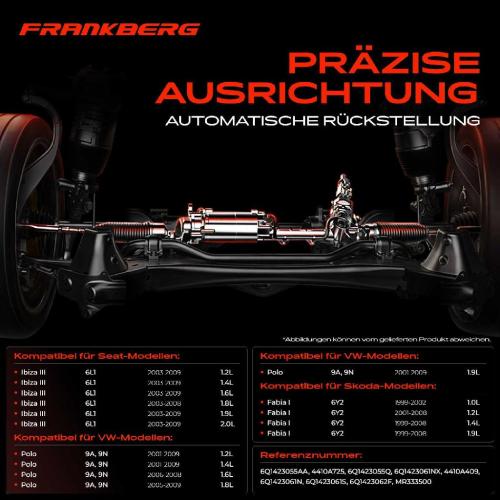 Frankberg 1x Lenkgetriebe Servolenkgetriebe für VW Polo Skoda Fabia 1 2 Seat Ibiza 3 Bj ab 2003 Bild Frankberg 1x Lenkgetriebe Servolenkgetriebe für VW Polo Skoda Fabia 1 2 Seat Ibiza 3 Bj ab 2003