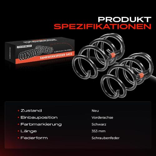Frankberg 2x Fahrwerksfeder Vorderachse f r VW Caddy III 2C 2K Caddy IV SAB SAJ 2008-2021 Bild Frankberg 2x Fahrwerksfeder Vorderachse f r VW Caddy III 2C 2K Caddy IV SAB SAJ 2008-2021