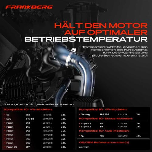 1x Kühlmittelflansch Wasserauslass für VW Passat 3C Touareg Audi Q7 Skoda Superb Bild 1x Kühlmittelflansch Wasserauslass für VW Passat 3C Touareg Audi Q7 Skoda Superb