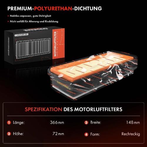 1x Luftfilter Filtereinsatz für BMW 3er F30 F31 F34 4er F32 F36 5er F10 F11 F07 6er 7er X3 X4 X5 Bild 1x Luftfilter Filtereinsatz für BMW 3er F30 F31 F34 4er F32 F36 5er F10 F11 F07 6er 7er X3 X4 X5