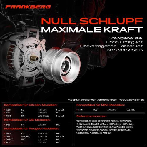 1x Generatorfreilauf Lichtmaschine für Mini R55 R56 R57 Citroën C3 C4 Peugeot 308 Bild 1x Generatorfreilauf Lichtmaschine für Mini R55 R56 R57 Citroën C3 C4 Peugeot 308