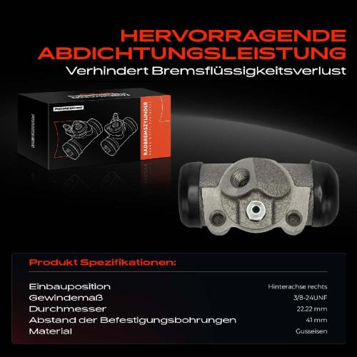 1x Radbremszylinder Hinten Rechts für Jeep Cherokee XJ Grand Cherokee ZG ZJ Bild 1x Radbremszylinder Hinten Rechts für Jeep Cherokee XJ Grand Cherokee ZG ZJ