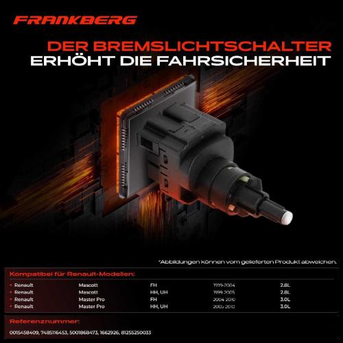 1x Bremslichtschalter für Renault Mascott FH HH 1999-2010 Bild 1x Bremslichtschalter für Renault Mascott FH HH 1999-2010