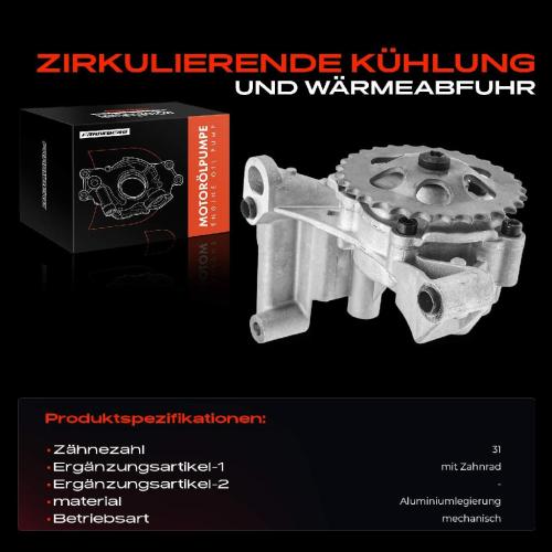 Frankberg 1x Ölpumpe für VW Golf IV Polo Passat Audi A3 8L1 A4 A6 Seat Leon Skoda Bild Frankberg 1x Ölpumpe für VW Golf IV Polo Passat Audi A3 8L1 A4 A6 Seat Leon Skoda